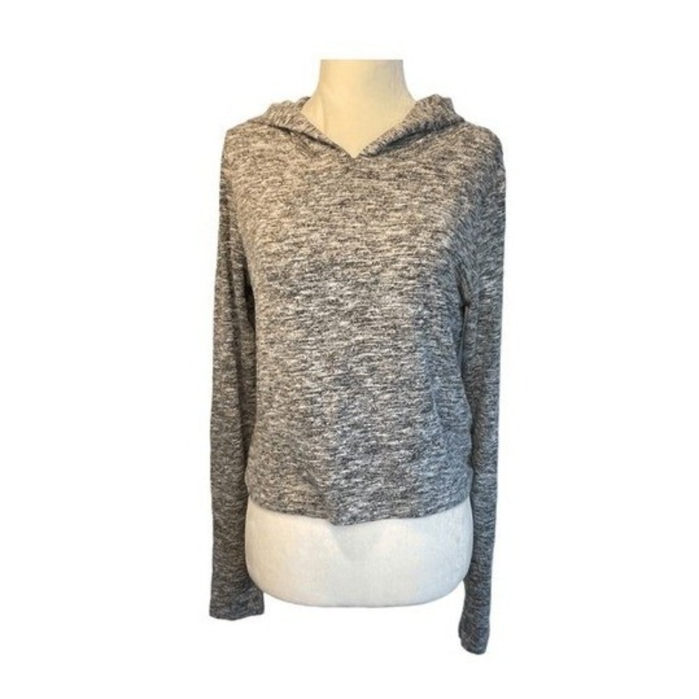 Aeropostale Live Love Dream Hoodie Sweatshirt Gray Soft Knit Long Sleeve Pull-Ov